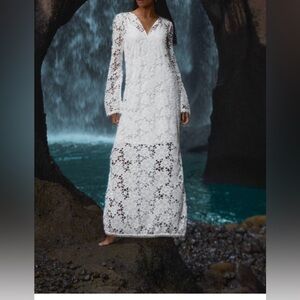 Johnny Was Floral Garden Lace Maxi Dress